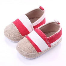 Load image into Gallery viewer, Striped Crib Shoes