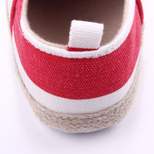 Load image into Gallery viewer, Striped Crib Shoes