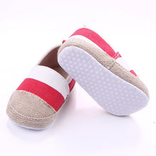 Load image into Gallery viewer, Striped Crib Shoes