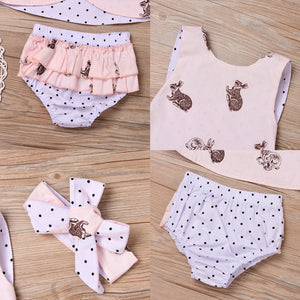 Sleeveless Rabbit Printed Clothes