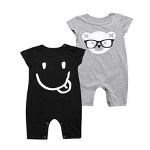 Load image into Gallery viewer, Happy Face Cotton Romper