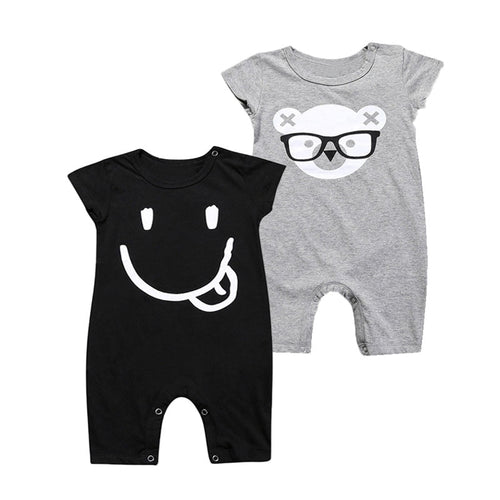 Happy Face Cotton Romper