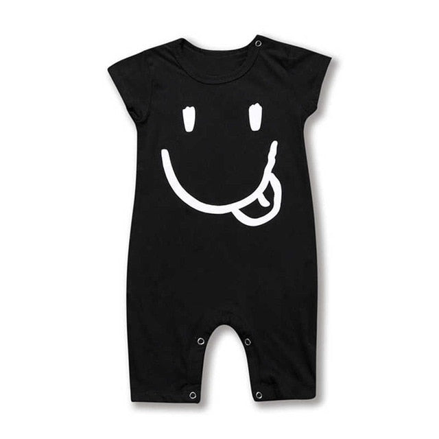 Happy Face Cotton Romper