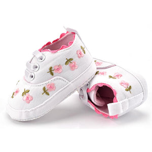 Embroidered Floral Soft Shoes