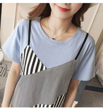 Load image into Gallery viewer, Striped Patchwork Cotton Breastfeeding Clothes