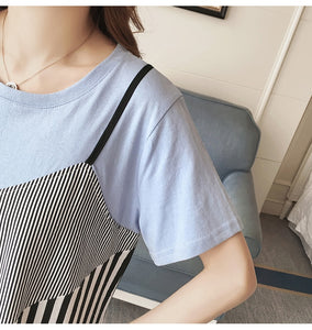 Striped Patchwork Cotton Breastfeeding Clothes