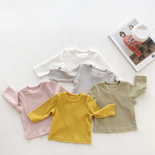 Spring Cotton Long Sleeve Baby Tops