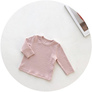 Spring Cotton Long Sleeve Baby Tops