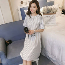 Load image into Gallery viewer, Vertical Striped Nursing Dress
