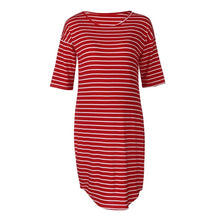 Load image into Gallery viewer, Striped Pregnancy Casual Dress